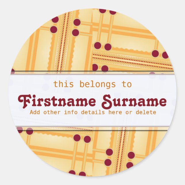 Adesivo Redondo Vinheta de abstrato Matchsticks (Frente)