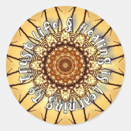 Adesivo Redondo Vinheta de Afirmação de Reparo