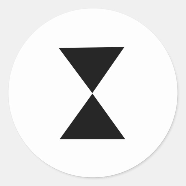 Adesivo Redondo Vinheta de ampulheta (Frente)