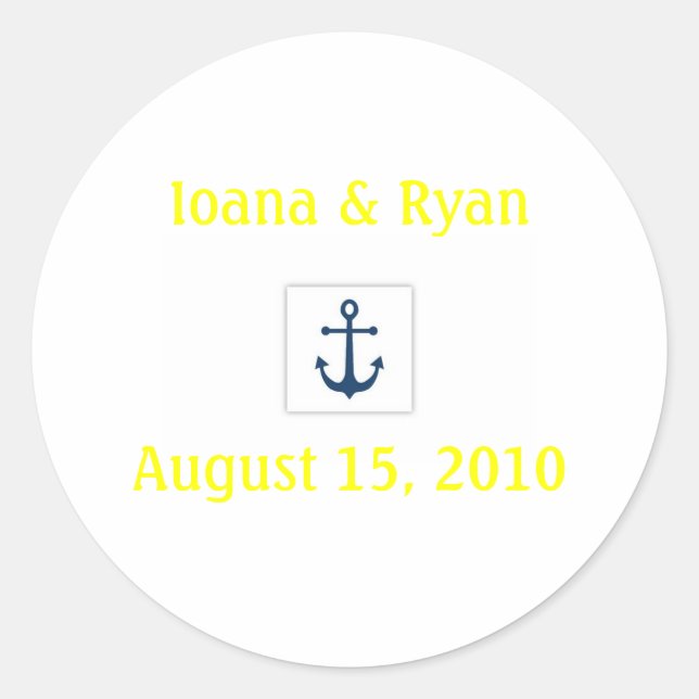 Adesivo Redondo Vinheta de Âncora (Frente)