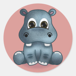 Adesivo Redondo Vinheta de animais corcunda