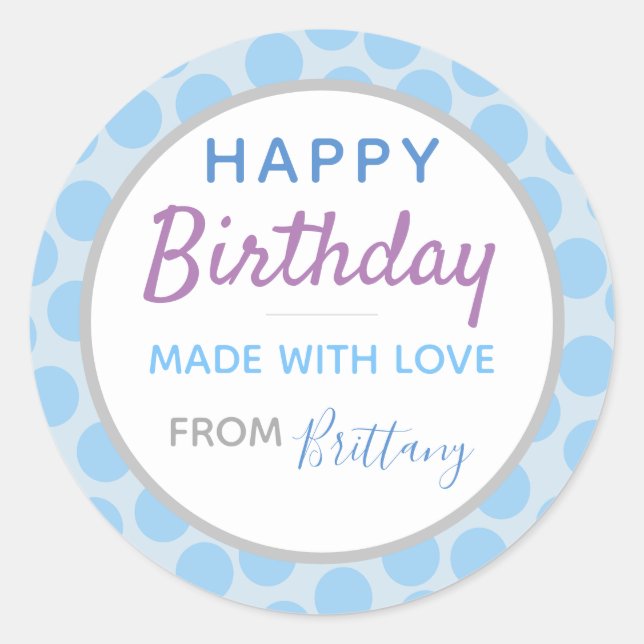 Adesivo Redondo Vinheta de aniversário feliz (20)