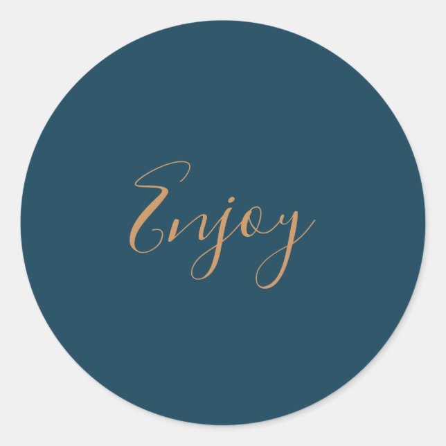 Adesivo Redondo Vinheta de Aproveitamento Azul Brilhante (Frente)