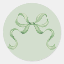 Adesivo Redondo Vinheta de Arco de Natal com Aquarela - Verde