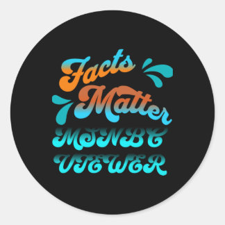 Adesivo Redondo Vinheta de Arte do Visualizador de Fatos Msnbc