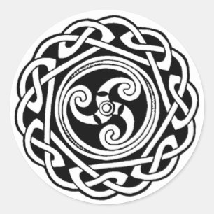 Adesivo Redondo Vinheta de árvores