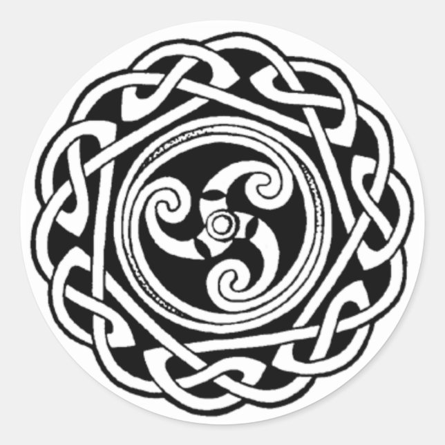 Adesivo Redondo Vinheta de árvores (Frente)