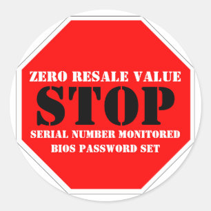 Adesivo Redondo Vinheta de aviso do dispositivo de proteção contra