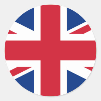 Adesivo Redondo Vinheta de bandeira britânica