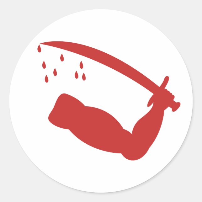 Adesivo Redondo Vinheta de Bandeira de Golias de Dimmit (Frente)