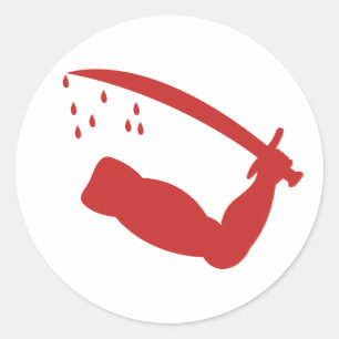 Adesivo Redondo Vinheta de Bandeira de Golias de Dimmit