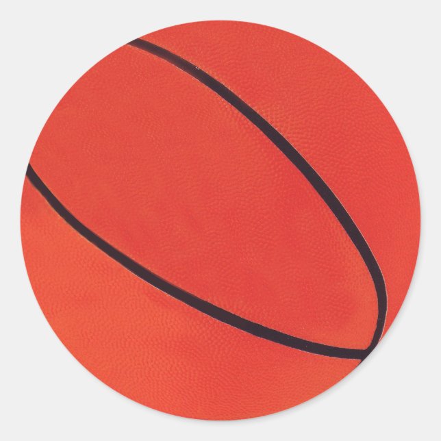 Adesivo Redondo Vinheta de basquete (Frente)
