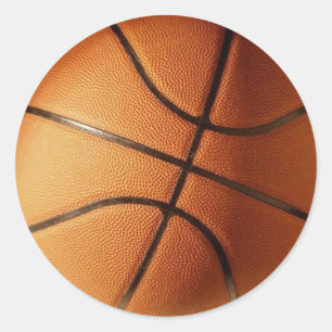 Adesivo Redondo Vinheta de basquete