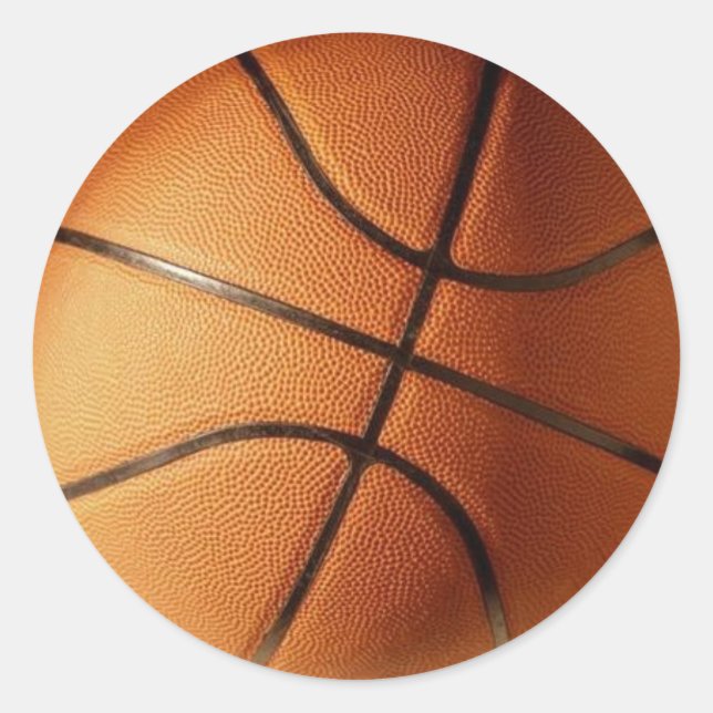 Adesivo Redondo Vinheta de basquete (Frente)