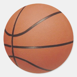 Adesivo Redondo Vinheta de basquete 2