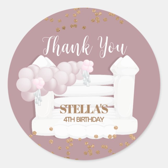 Adesivo Redondo Vinheta de Batimento do Partido Jump (Frente)