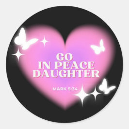 Adesivo Redondo Vinheta de Bíblia Verse Sticker