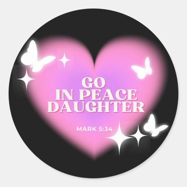 Adesivo Redondo Vinheta de Bíblia Verse Sticker (Frente)