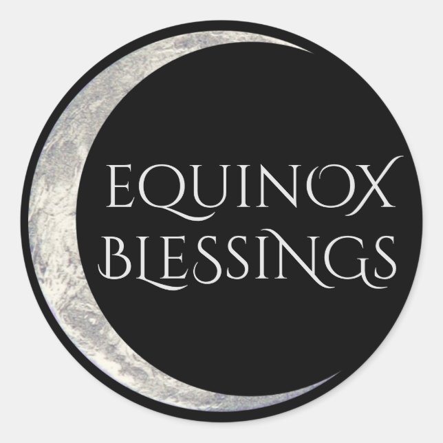 Adesivo Redondo Vinheta de Blessings Equinox (Frente)
