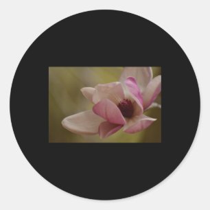 Adesivo Redondo Vinheta de Bloqueio de Sonhos Rosa Suave