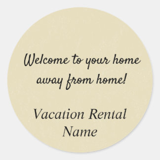 Adesivo Redondo Vinheta de Boas-vindas/Aluguer de Airbnb