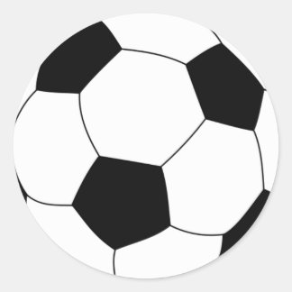 Adesivo Redondo Vinheta de bola de futebol