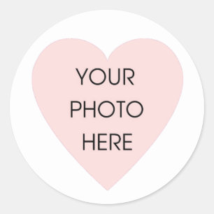 Adesivo Redondo Vinheta de borda branca com impressão digital