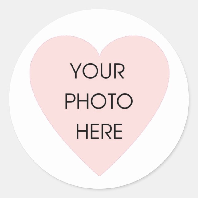 Adesivo Redondo Vinheta de borda branca com impressão digital (Frente)