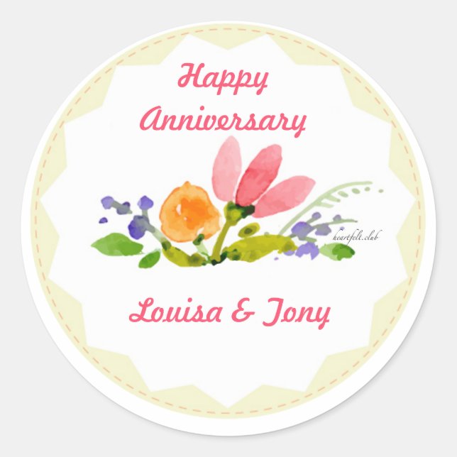 Adesivo Redondo Vinheta de borda com título (Frente)