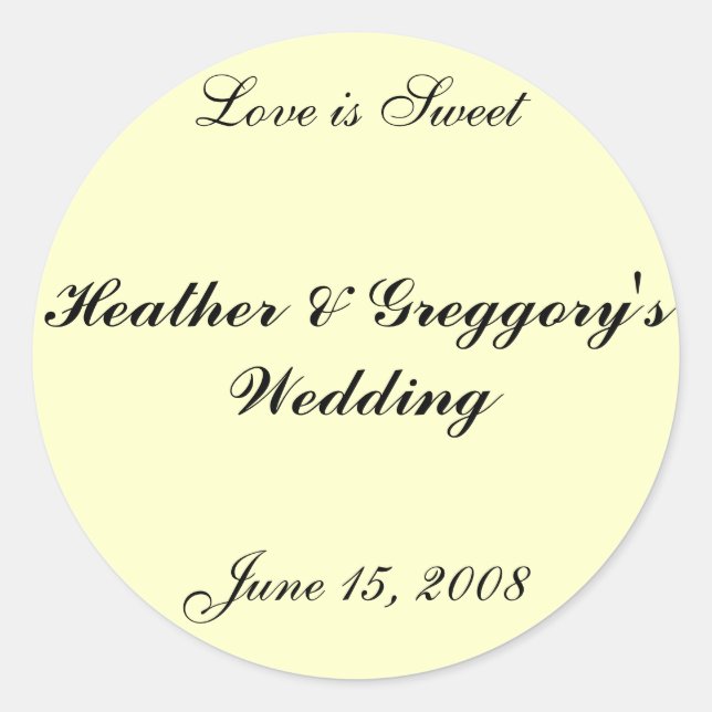 Adesivo Redondo Vinheta de bufê doce (Frente)