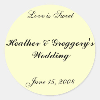 Adesivo Redondo Vinheta de bufê doce