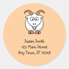 Adesivo Redondo Vinheta de cabra