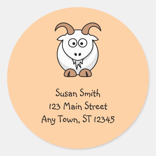 Adesivo Redondo Vinheta de cabra (Frente)