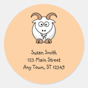 Adesivo Redondo Vinheta de cabra