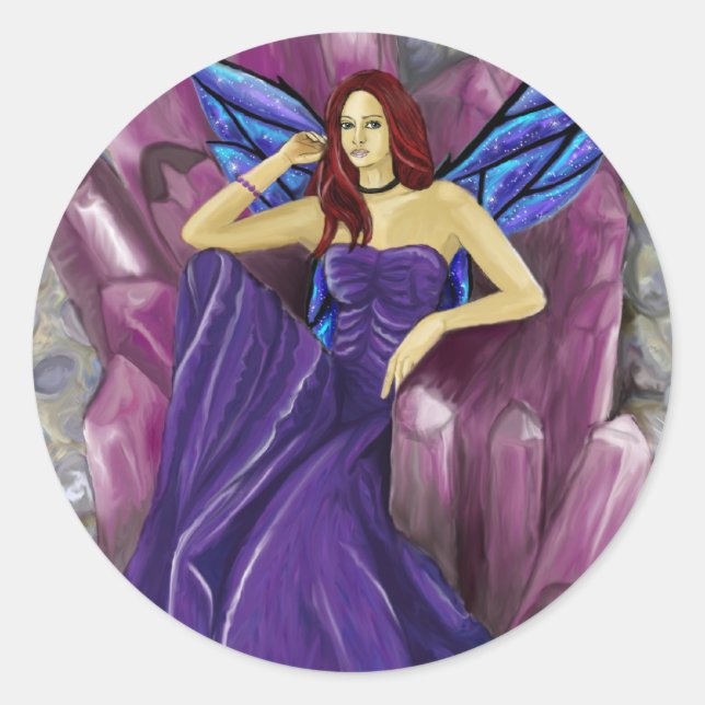 Adesivo Redondo Vinheta de cadeira Ametista (Frente)