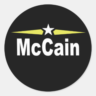 Adesivo Redondo Vinheta de campanha da McCain
