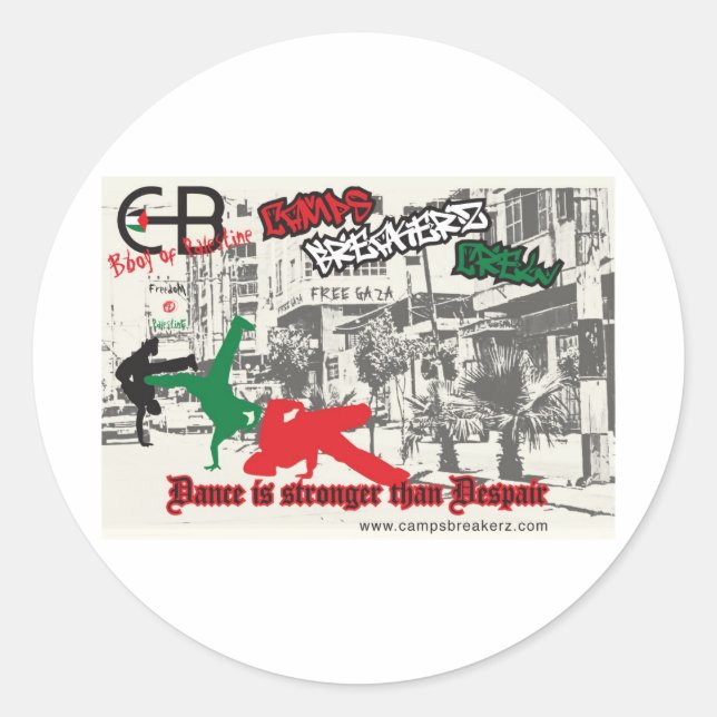 Adesivo Redondo Vinheta de campo redondo (Frente)