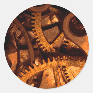 Adesivo Redondo Vinheta de carroça de engrenagens