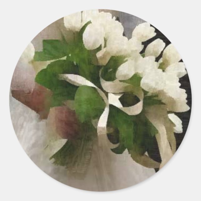 Adesivo Redondo Vinheta de Casamento (Frente)