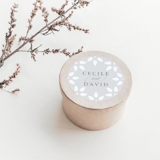 Adesivo Redondo Vinheta de Casamento Árabe | CINZAS (Criador carregado)