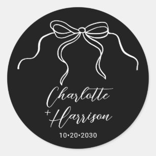 Adesivo Redondo Vinheta de Casamento de Arco Whimsical