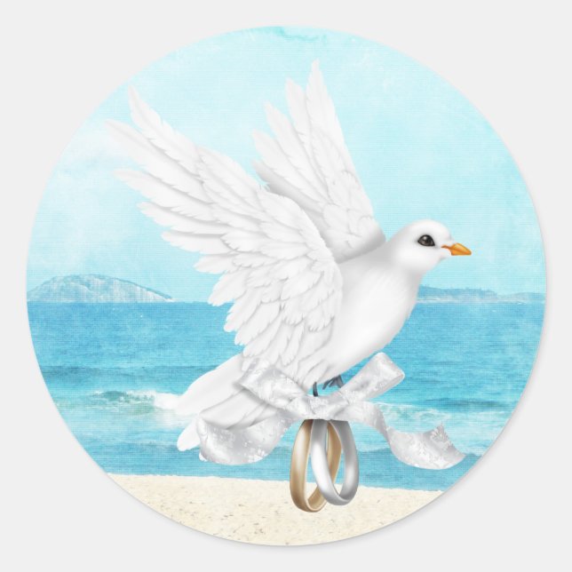 Adesivo Redondo Vinheta de Casamento de Destino (Frente)