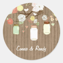 Vinheta de Casamento de Mason Jar Rustic Country
