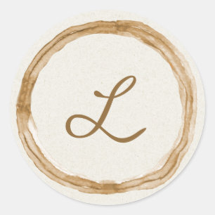 Adesivo Redondo Vinheta de Casamento Rustic Country