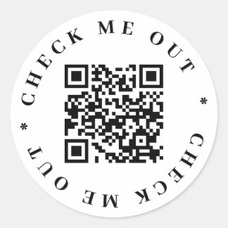 Adesivo Redondo Vinheta de código QR