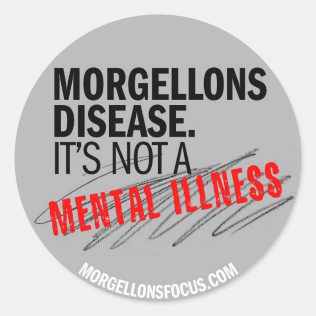 Adesivo Redondo Vinheta de consciência - Cinza (Frente)