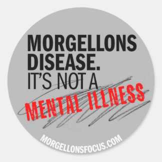 Adesivo Redondo Vinheta de consciência - Cinza