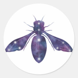 Adesivo Redondo Vinheta de constelação de abelhas