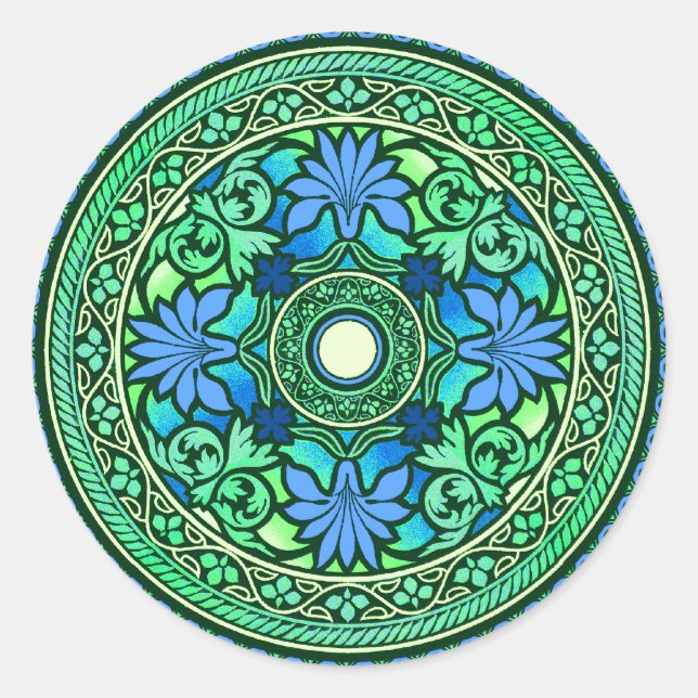 Adesivo Redondo Vinheta de Convite para Casamento Indiano de Disco (Frente)