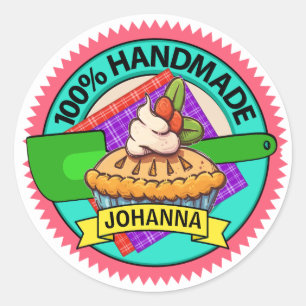 Adesivo Redondo Vinheta de cozinha caseira